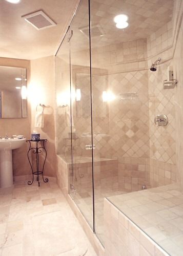 Custom glass showers